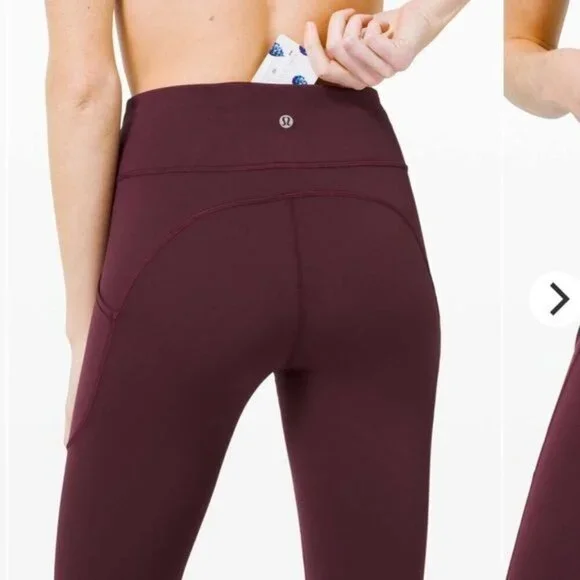 Lululemon Invigorate High-Rise Legging 25"Cassis Burgundy Size 2 - Picture 3 of 14